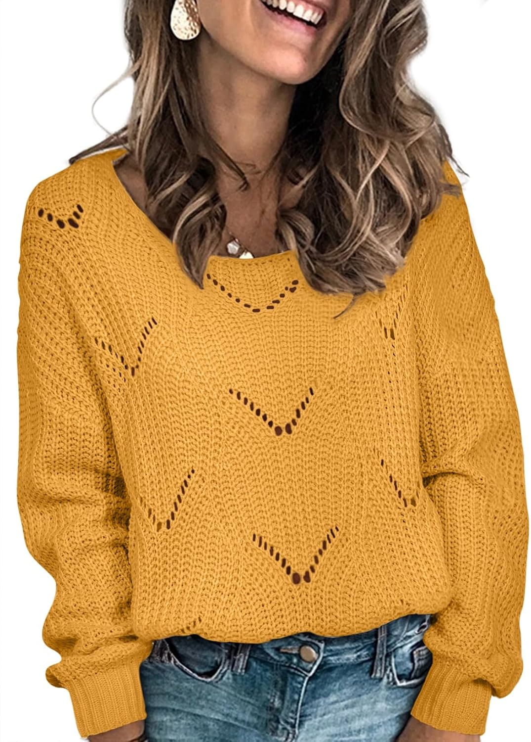Oakley Women's Hollow Knit Sweater – Convertible Neckline, Full-Length Sleeves & Relaxed Silhouette