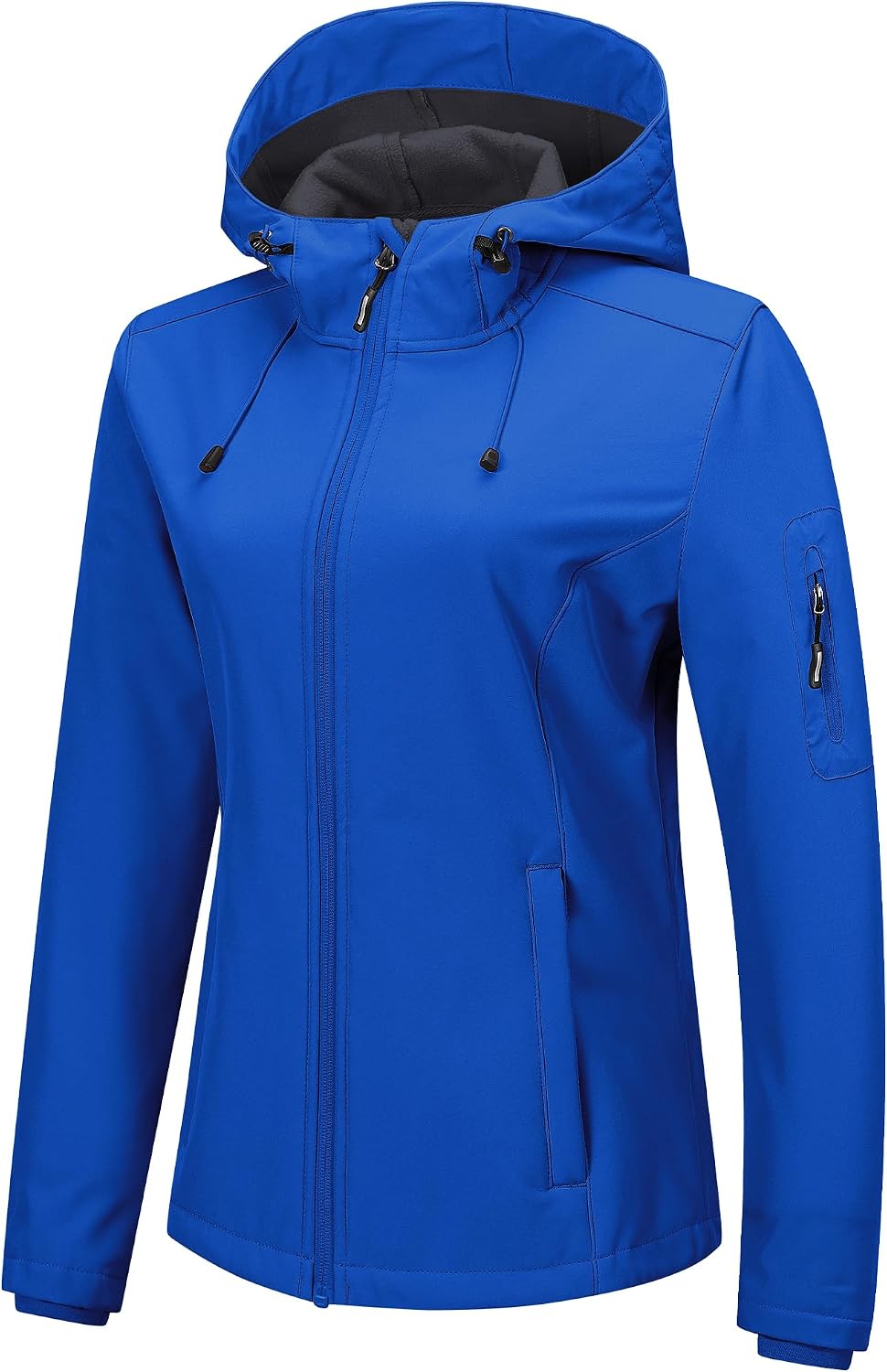 Lennox Women's Softshell Jacket – Fleece-Lined Interior, With Hood, Windproof & 5 Handy Pockets