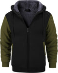 Fenna Men's Fleece-Lined Zip Hoodie – Colour Block, Full-Length Zipper & Side Slip Pockets