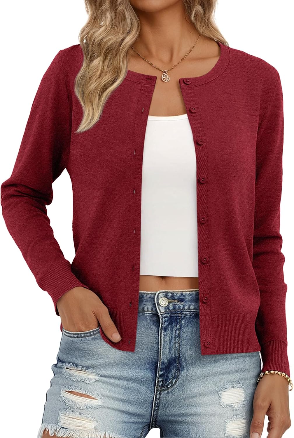 Odessa Women's Lightweight Knit Cardigan – Easy Fit, Plush Texture & Layering Style