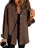 Jaylen Women's Oversized Denim Jacket – Boyfriend Fit, Button-Up Front & Side Slip Pockets