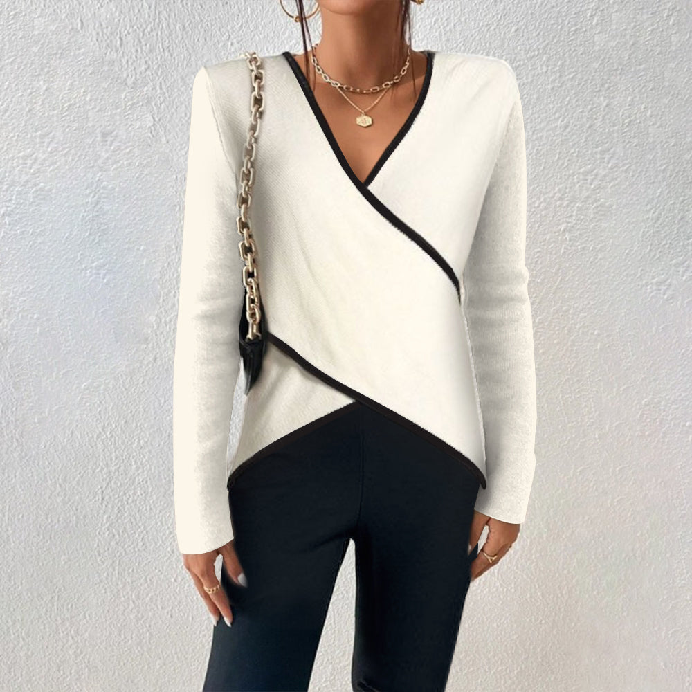 Zephyrine Women's Sweater – Luxe V-Neckline Sweater with Cozy Fit & Sophisticated, Timeless Design