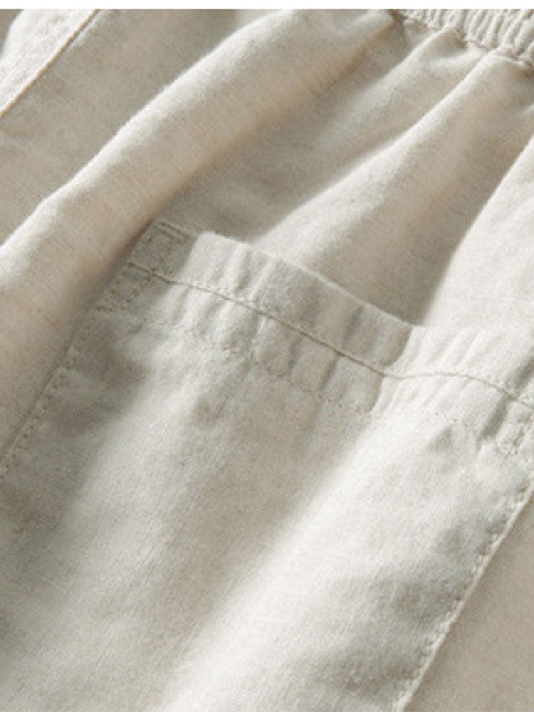 Thorne Men's Summer Two-Piece Set – Breathable Linen-Feel Style with Short-Sleeve Design & Easy-Fit Trousers