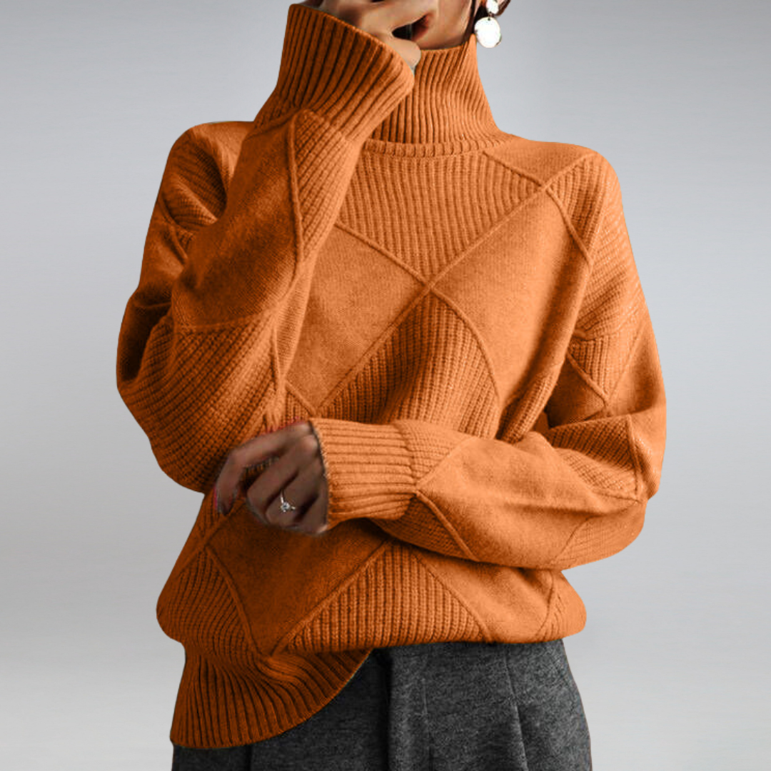 Maddox Women's Sweater – Refined Cashmere Turtleneck, Gentle & Cozy for Winter Comfort
