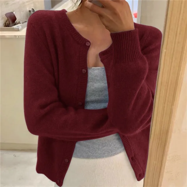 Finnian Women's Cardigan – Plush Knit Sweater with a Easy Fit & Effortless Timeless Elegance
