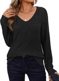 Kerensa Women's Crochet Knit Sweater – V-Neckline, Full-Length Sleeves & Relaxed Relaxed Silhouette