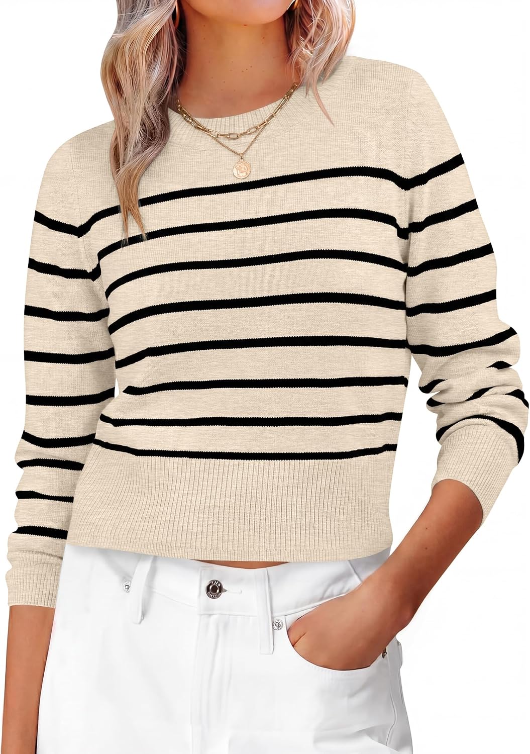Petra Women's Knit Sweater – Regular Fit, Medium Stretch & Gentle Textured Fabric