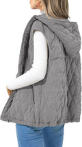 Dovie Women's With Hood Puffer Vest – Full-Length Zipper, Loose Silhouette & Handy Pockets