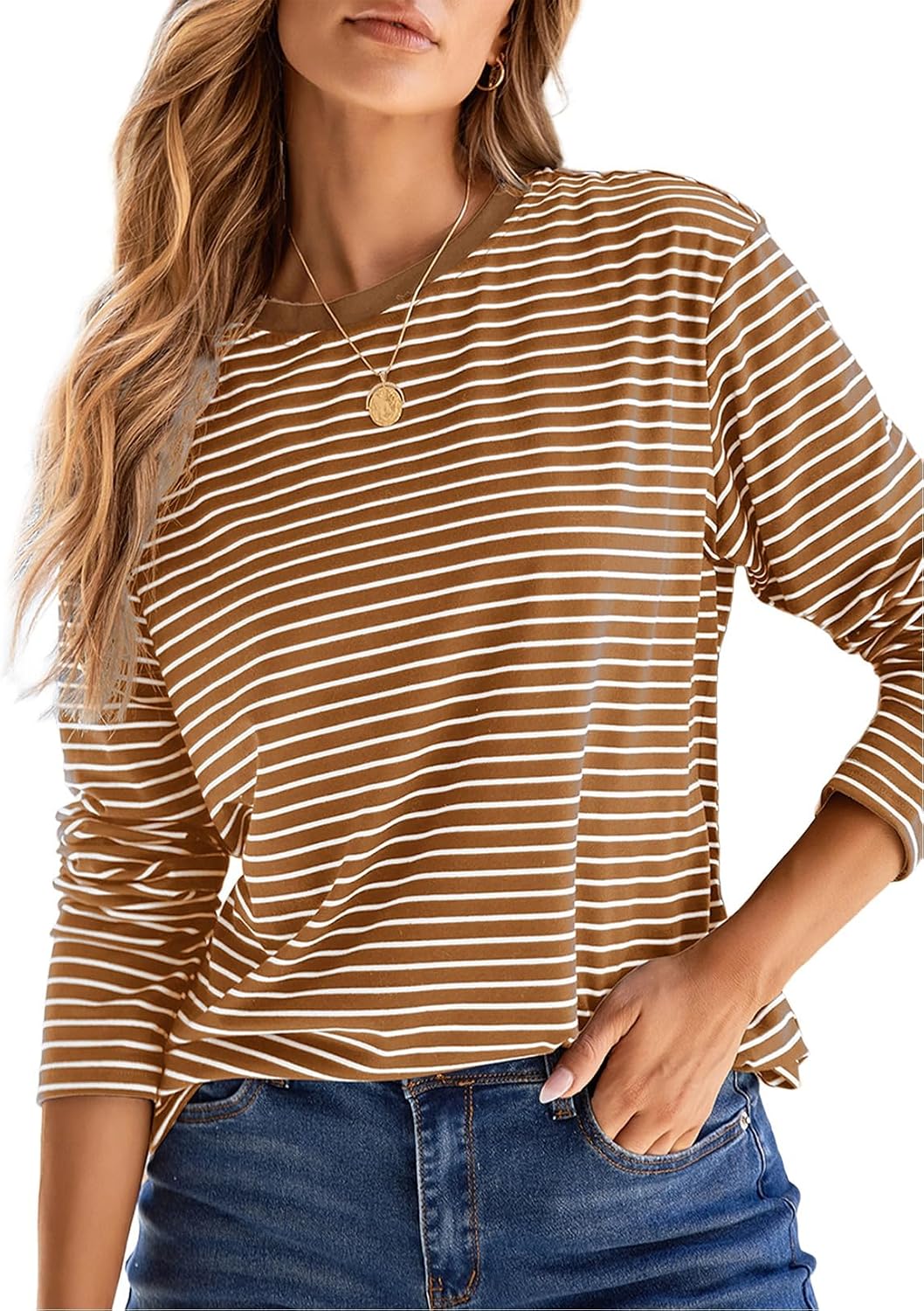 Sabine Women's Knit Top – Crewneck, Comfortable Fit & Gentle Stretchy Material