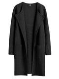 Honora Women's Open-Front Knit Cardigan – Lapel Neck, Handy Pockets & Relaxed Layering Fit