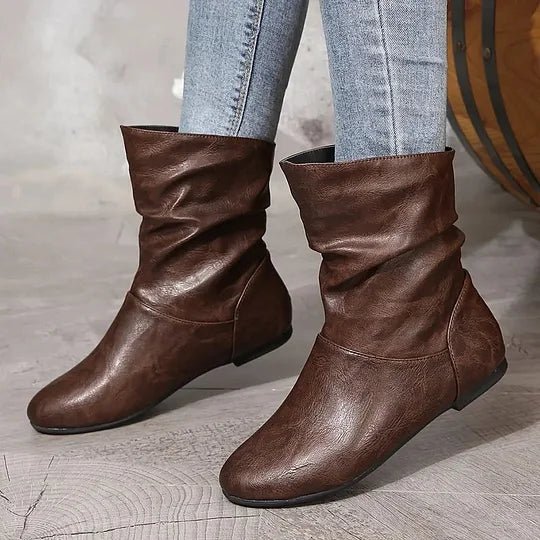 Cormac Women's Leather Boots – Genuine Leather with Non-Slip Sole & Sleek Silhouette