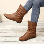 Cormac Women's Leather Boots – Genuine Leather with Non-Slip Sole & Sleek Silhouette