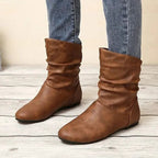 Cormac Women's Leather Boots – Genuine Leather with Non-Slip Sole & Sleek Silhouette