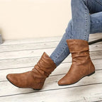 Cormac Women's Leather Boots – Genuine Leather with Non-Slip Sole & Sleek Silhouette