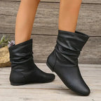 Cormac Women's Leather Boots – Genuine Leather with Non-Slip Sole & Sleek Silhouette