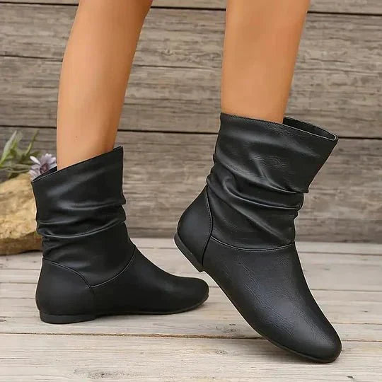 Cormac Women's Leather Boots – Genuine Leather with Non-Slip Sole & Sleek Silhouette
