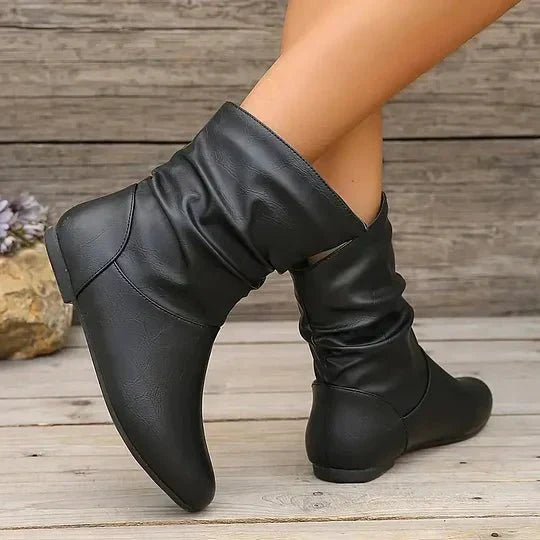 Cormac Women's Leather Boots – Genuine Leather with Non-Slip Sole & Sleek Silhouette