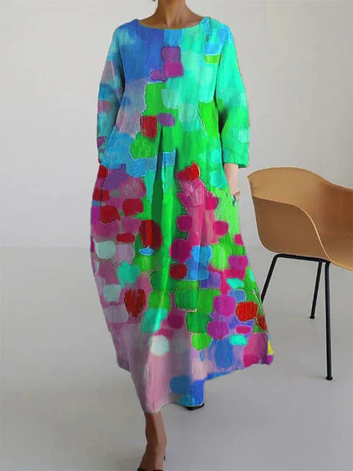 Fable Floral Dress – Breezy Summer Dress in 100% Cotton with a Romantic Print and an Easy, Cozy Fit