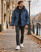 Orlando Men's Hooded Waterproof Ski Jacket – Fleece-Lined Winter Coat, Removable Hood