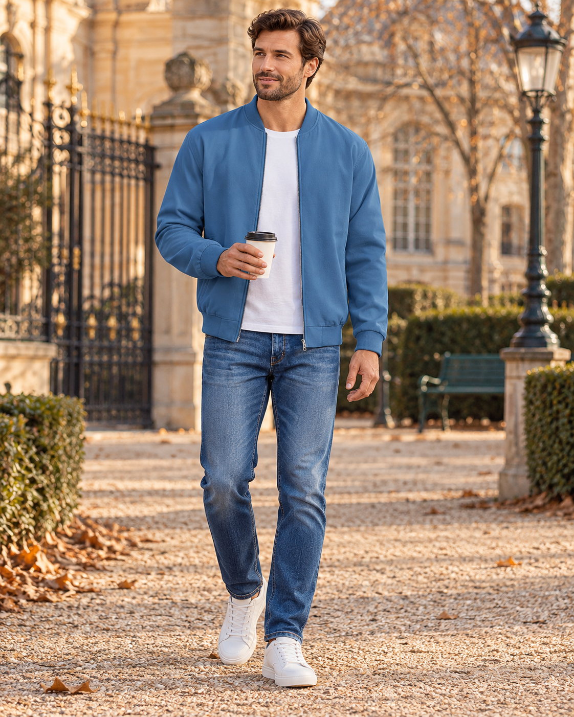 Evander Men's Full-Zip Casual Flight Jacket – Lightweight Bomber Jacket