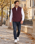 Rafael Men's Lightweight Fleece Zip-Up Sleeveless Vest and Four Utility Pockets