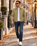 Samuel Men's Lightweight Windproof Full-Zip Jacket and Laydown Collar and Zip Pockets