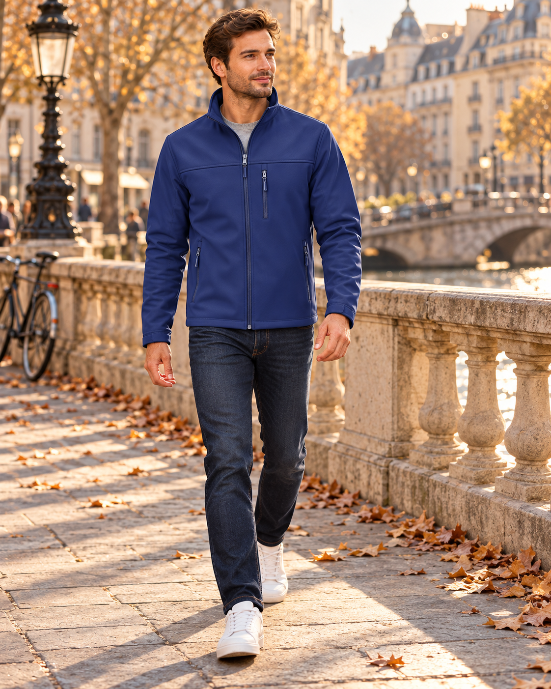 Kellan Men's Waterproof Lightweight Softshell Jacket – Fleece-Lined Outdoor Coat