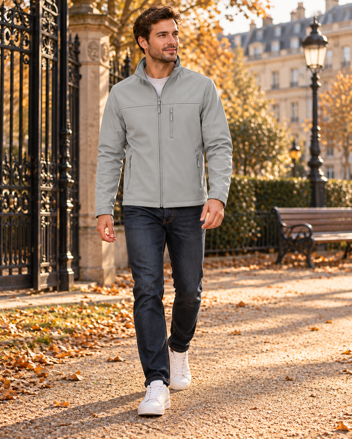 Kellan Men's Waterproof Lightweight Softshell Jacket – Fleece-Lined Outdoor Coat