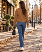 Trisha Women's Stretch Denim Button-Down Jacket and Long Sleeves and Four Pockets