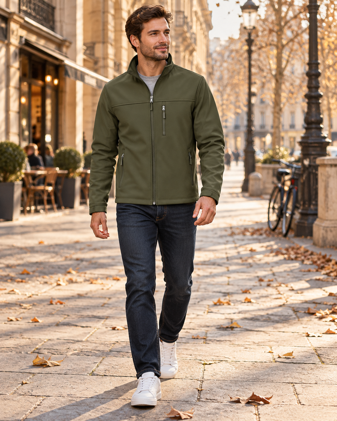 Kellan Men's Waterproof Lightweight Softshell Jacket – Fleece-Lined Outdoor Coat