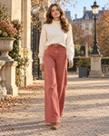 Ophelia High-Waisted Wide-Leg Jeans in Stretch Denim - Modern Essential