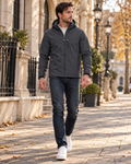 Uriel Men's Water-Resistant Fleece-Lined Hooded Softshell Jacket and Five Pockets