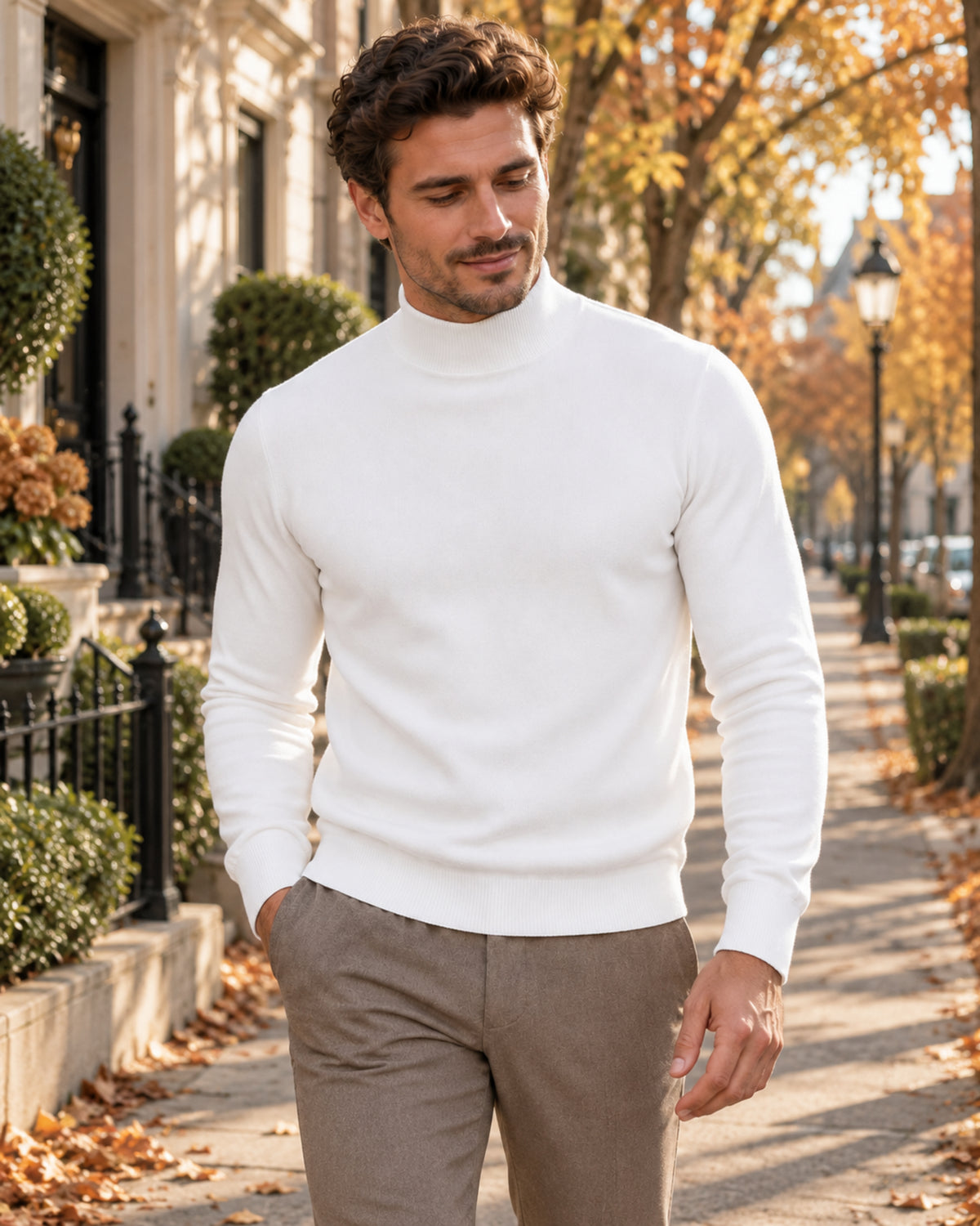 Zinnia Men's Turtleneck Sweater – Premium Soft-Knit Fabric in a Sleek, Contemporary Style