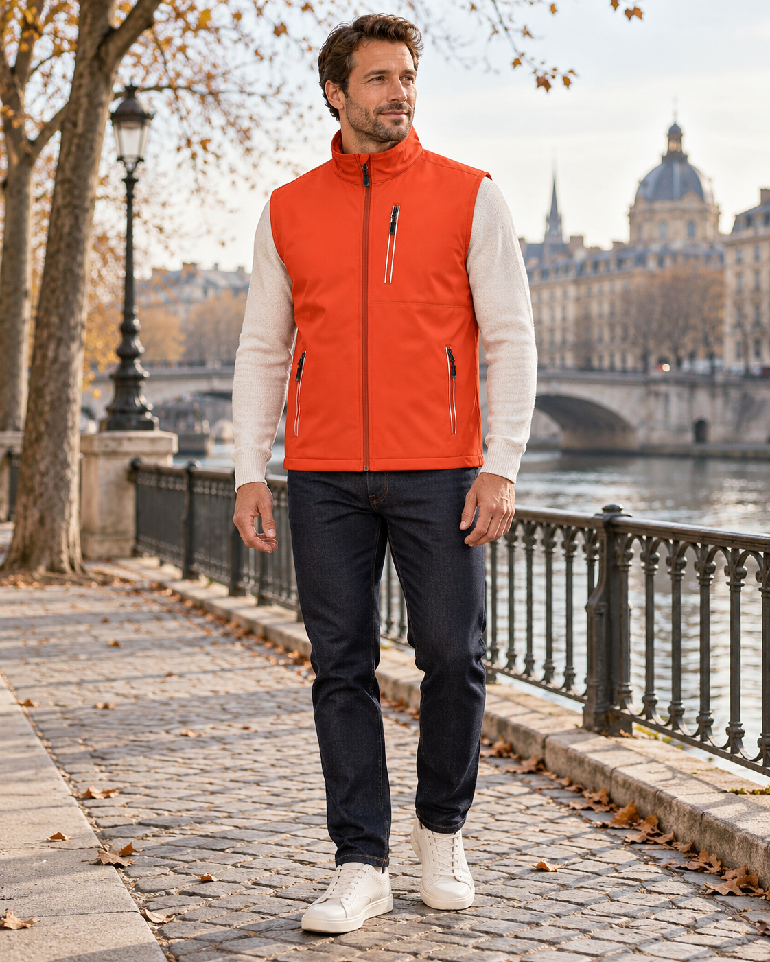 Tristan Men's Windproof Softshell Gilet with Breathable Mesh Lining and Zipped Pockets