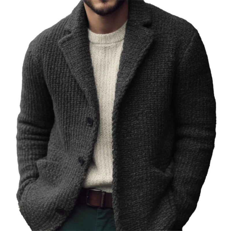 Harlow Men's Cardigan – Soft-Knit Comfort, Classic Fit & Refined Button-Up Style