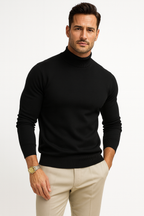Zinnia Men's Turtleneck Sweater – Premium Soft-Knit Fabric in a Sleek, Contemporary Style