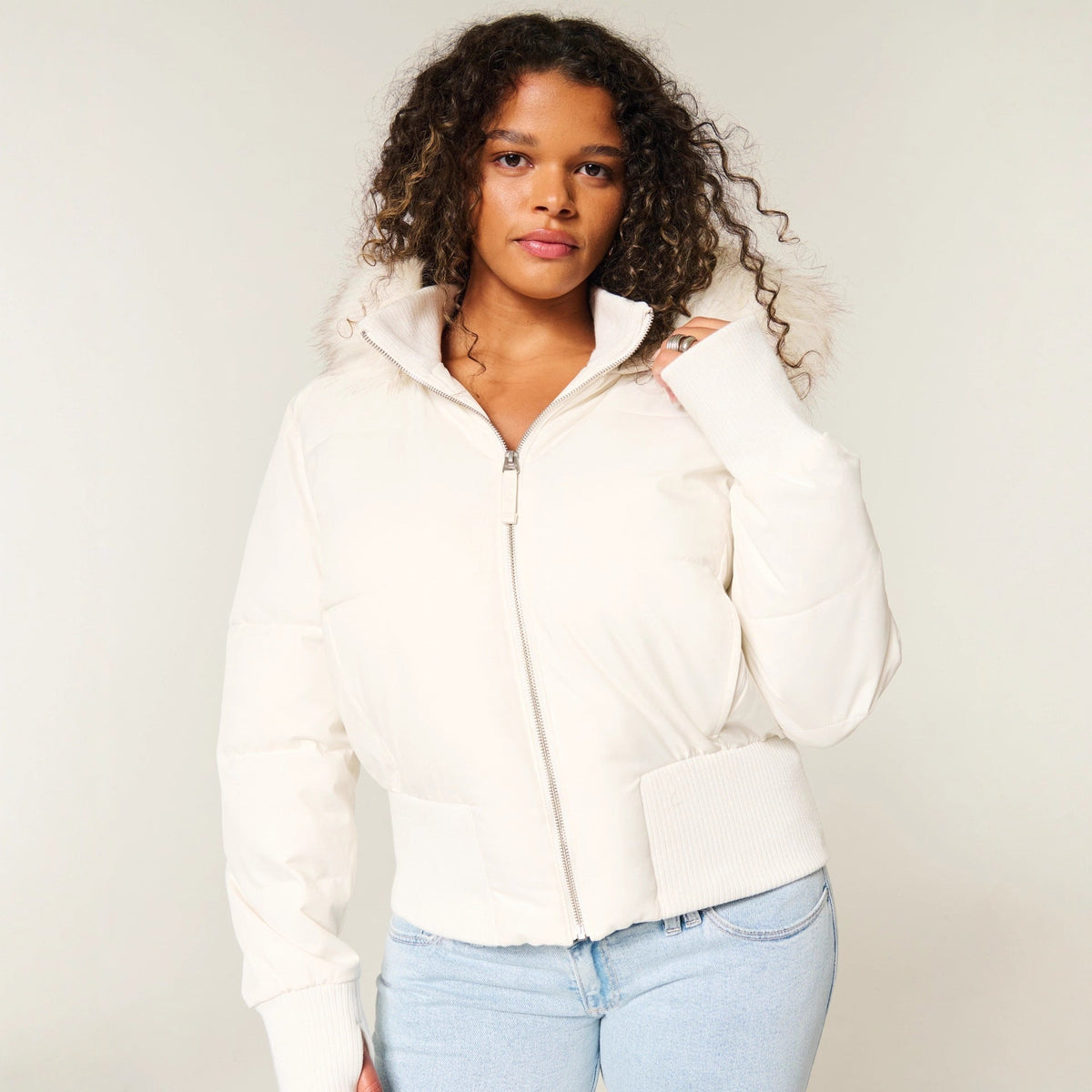 Anders Women's Winter Coat – Insulating Jacket with Removable Hood and Chic Fur-Trimmed Collar