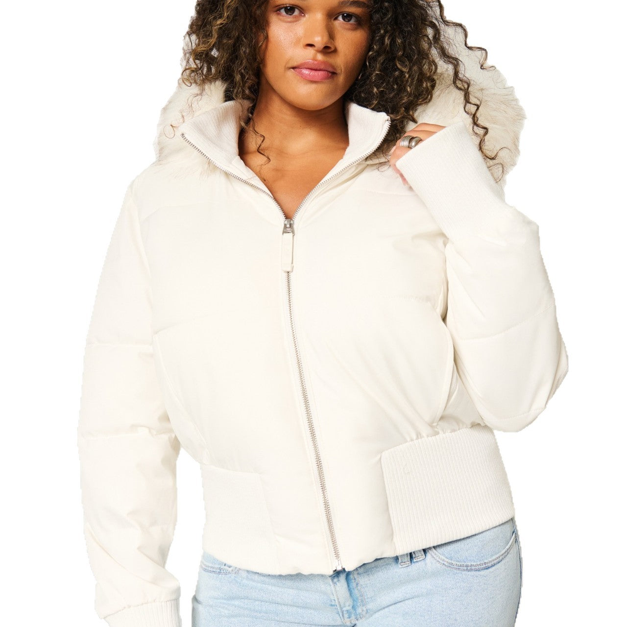 Anders Women's Winter Coat – Insulating Jacket with Removable Hood and Chic Fur-Trimmed Collar