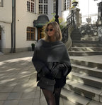 Persia Women's Poncho – Asymmetric Wool Design, Chic and Perfect for Winter Warmth
