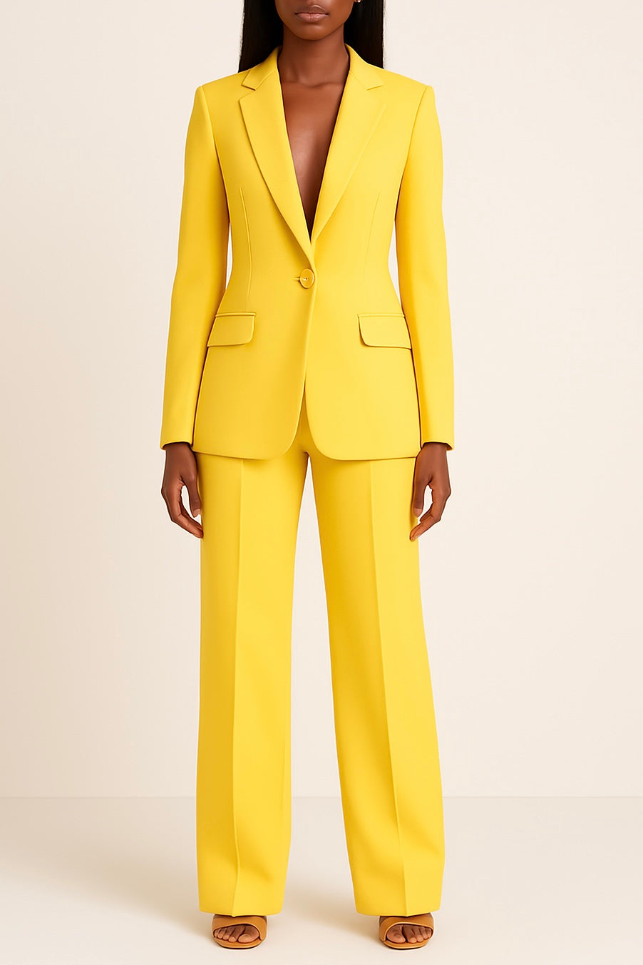 Jareth Women's Ensemble – Refined Satin Pantsuit with a Comfortable Fit & Modern Style