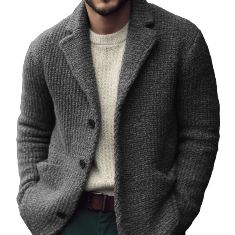 Harlow Men's Cardigan – Soft-Knit Comfort, Classic Fit & Refined Button-Up Style