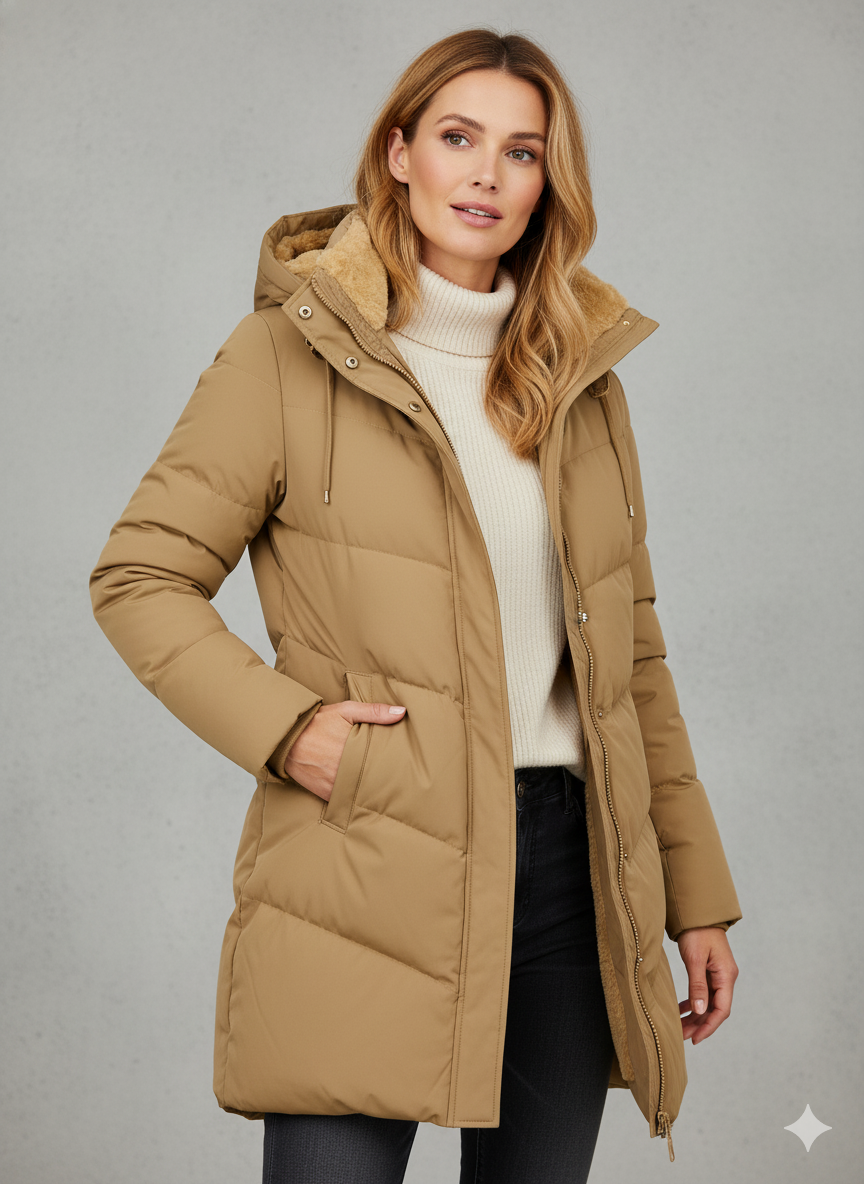 Kingsley Long With Hood Coat for Women – Refined Winter Jacket with a Cozy Fit