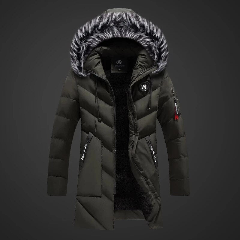 Vaughn Men's Winter Coat – Cozy Insulation, Water-Repellent Fabric & Adjustable Hood