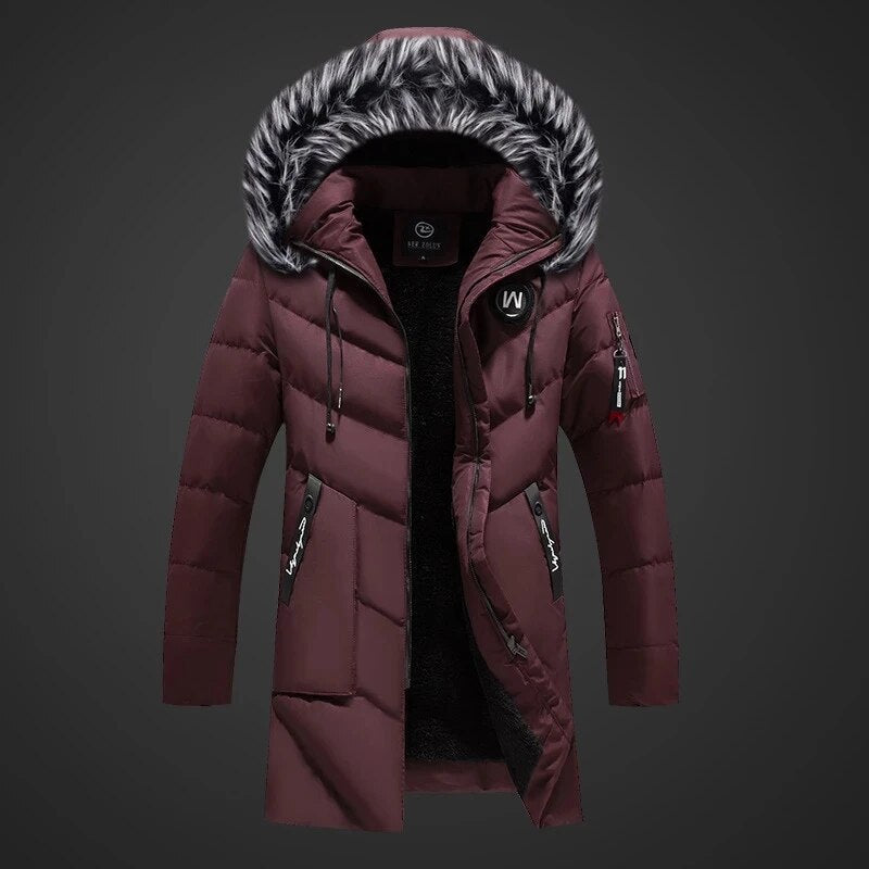 Vaughn Men's Winter Coat – Cozy Insulation, Water-Repellent Fabric & Adjustable Hood
