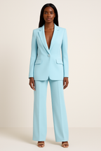 Jareth Women's Ensemble – Refined Satin Pantsuit with a Comfortable Fit & Modern Style