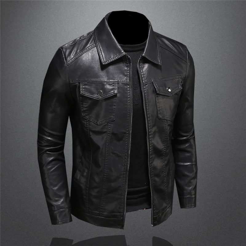 Quinn Men's Premium Leather Jacket – Timeless Style, Built to Last & Refined