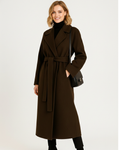 Nash Refined Long Coat for Women – Wool-Blend Coat with Classic Notch Collar
