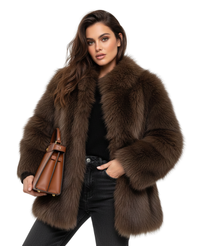 Icarus Faux-Fur Coat for Women – Plush & Cozy Winter Jacket with Relaxed, Refined Fit