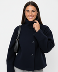 Garrick Cropped Jacket for Women – Chic Coat with Stand-Up Collar & Flattering Silhouette