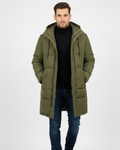 Zephyr Men's Long Waterproof Trench Coat – Quilted Lining, Hood & Winter Warmth